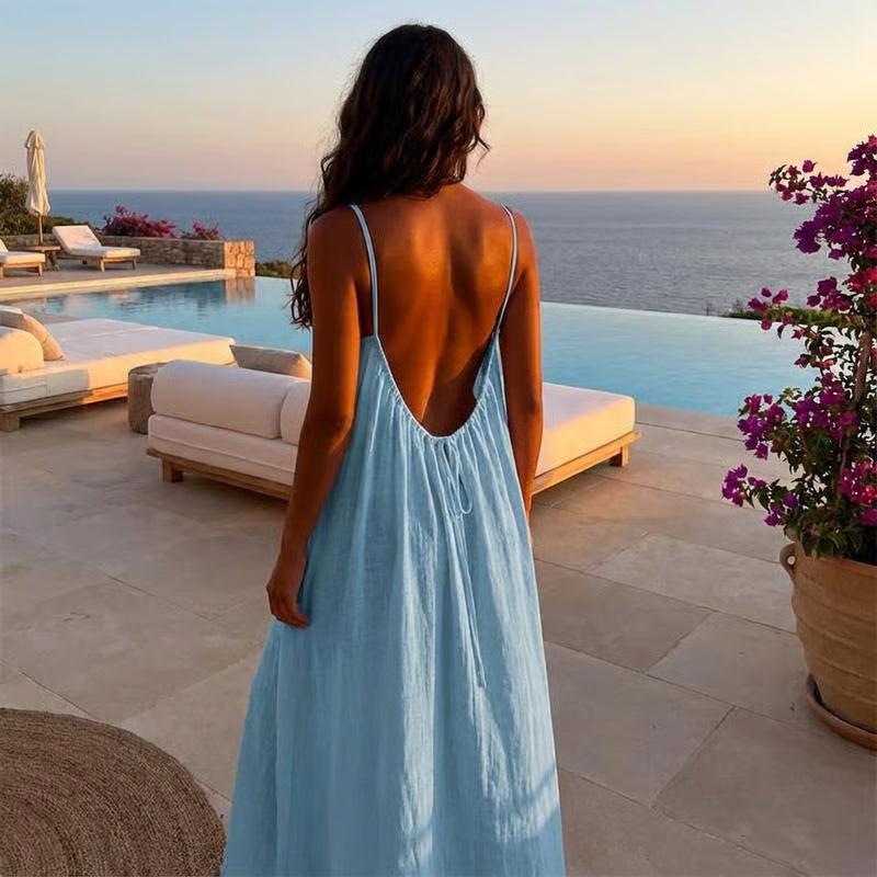 CalmMuse – Breathable Lounge Cami Dress