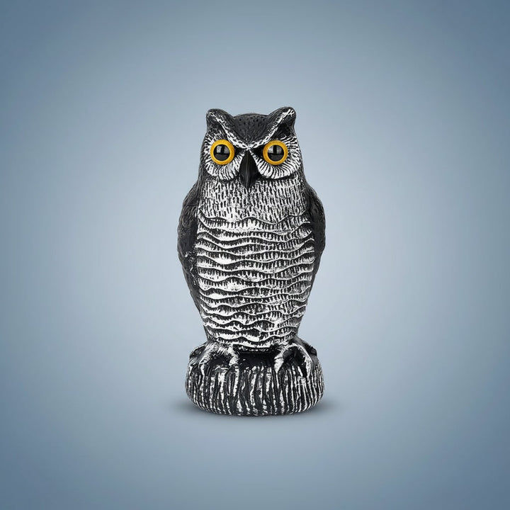 Halloween Owl Decoy Statue with Bird Deterrent Scarecrow Design Outdoor