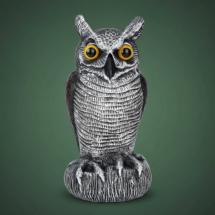 Halloween Owl Decoy Statue with Bird Deterrent Scarecrow Design Outdoor