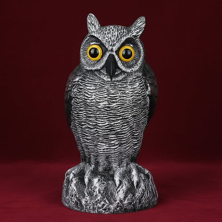 Halloween Owl Decoy Statue with Bird Deterrent Scarecrow Design Outdoor