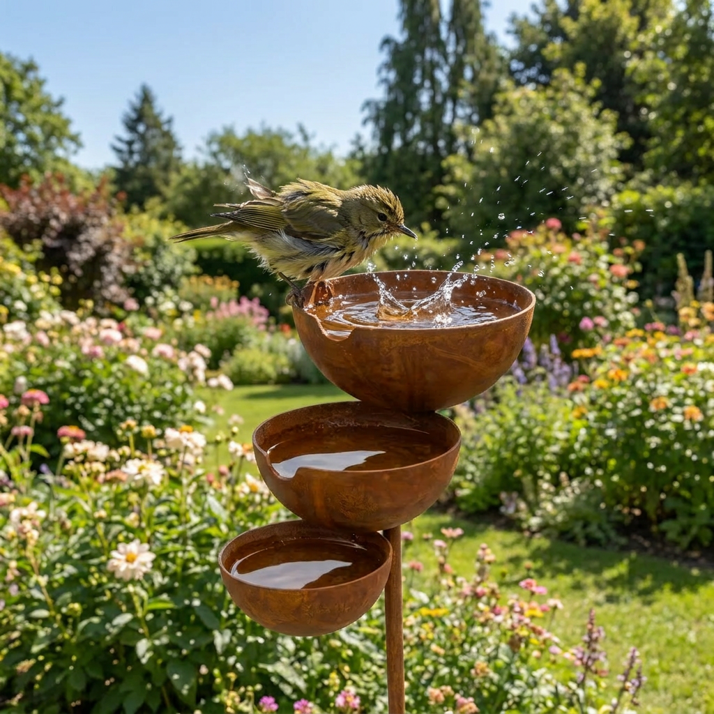 Three-tier bird bath | Bring your garden to life every morning