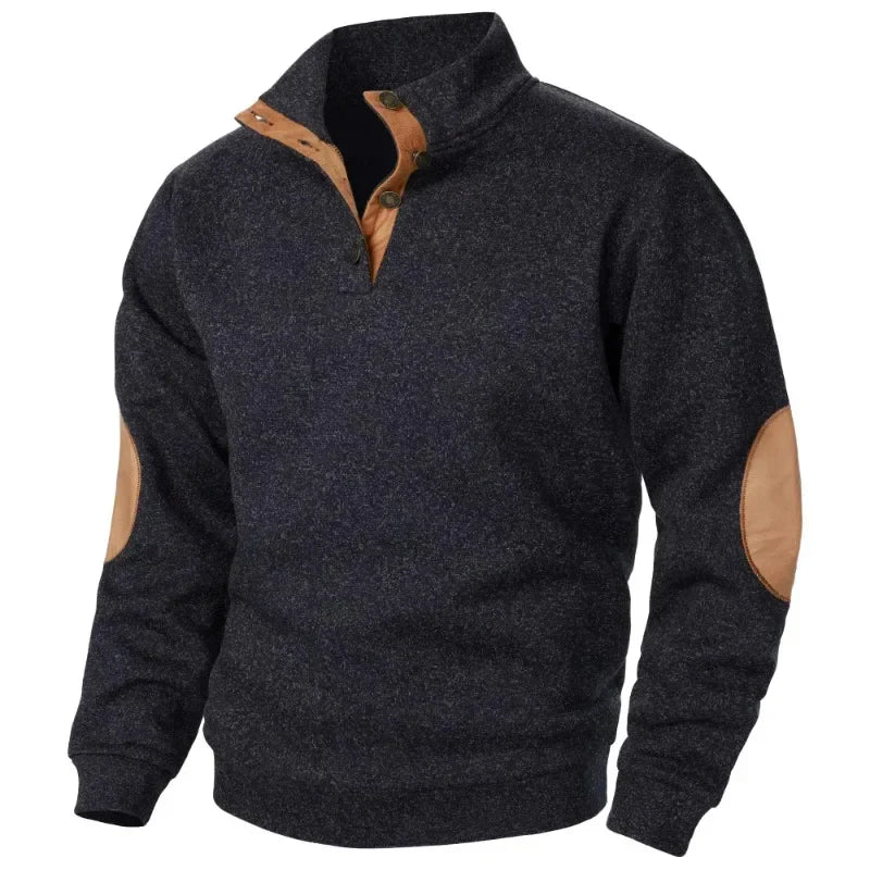 Men's V-Neck Sweatshirt for Outdoor & Casual Style