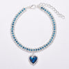 Luxury Cat | Luxury Crystal Cat Collar with Reflective Gem Heart Pendant