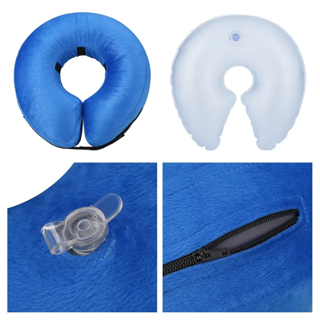Inflatable Protective Collar for Dogs - Soft, Comfortable Recovery Ring