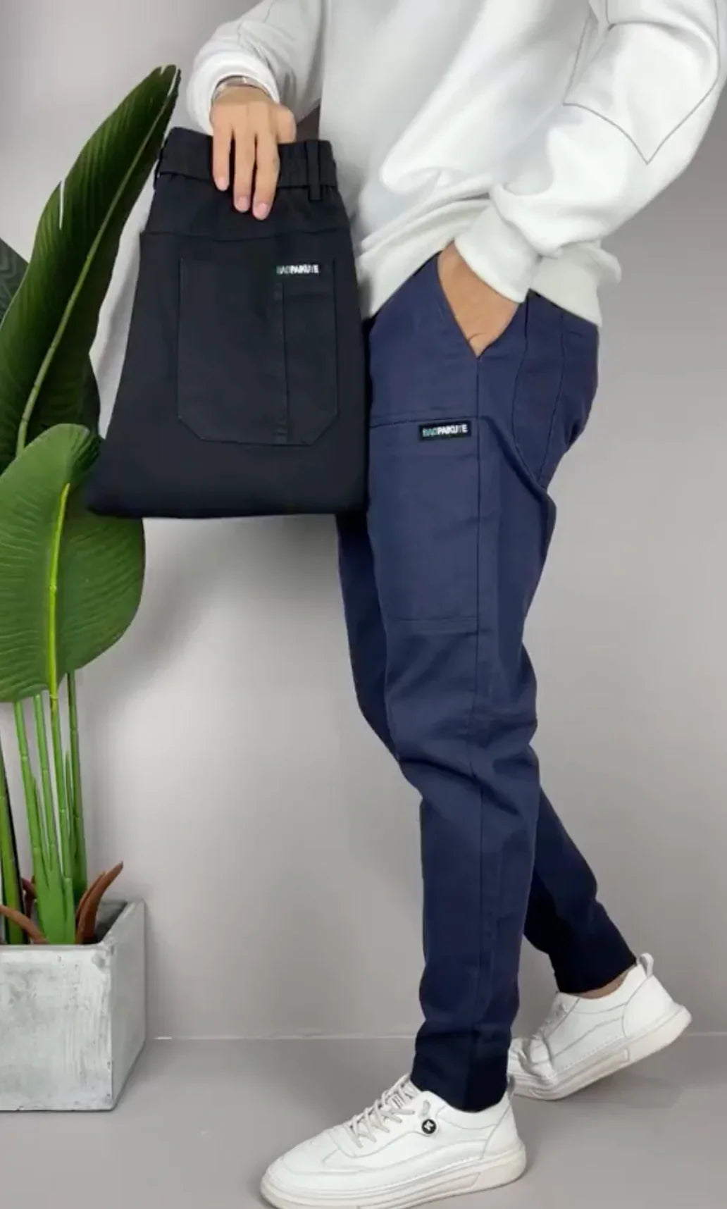 Elastic Cargo Pants