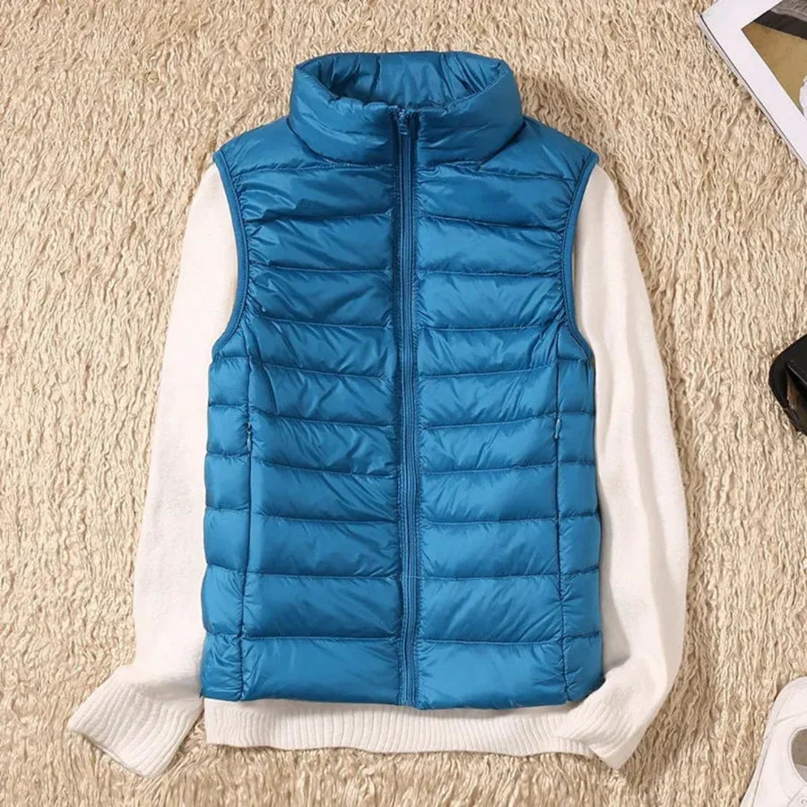 Wind-resistant Women's Bodywarmer with Zipper