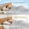 Breathable Cooling Blanket and Lightweight Comforter with Zigzag Quilting Summer