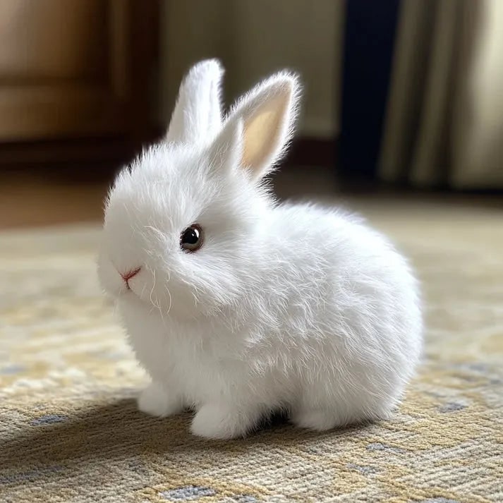 Bunny Toy Plush Rabbit Realistic Soft Fluffy Stuffed Gift
