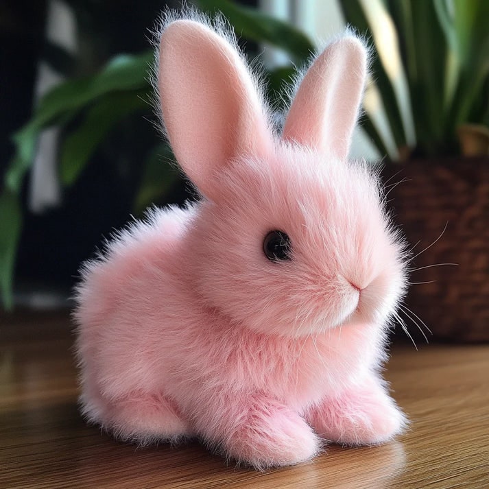 Bunny Toy Plush Rabbit Realistic Soft Fluffy Stuffed Gift