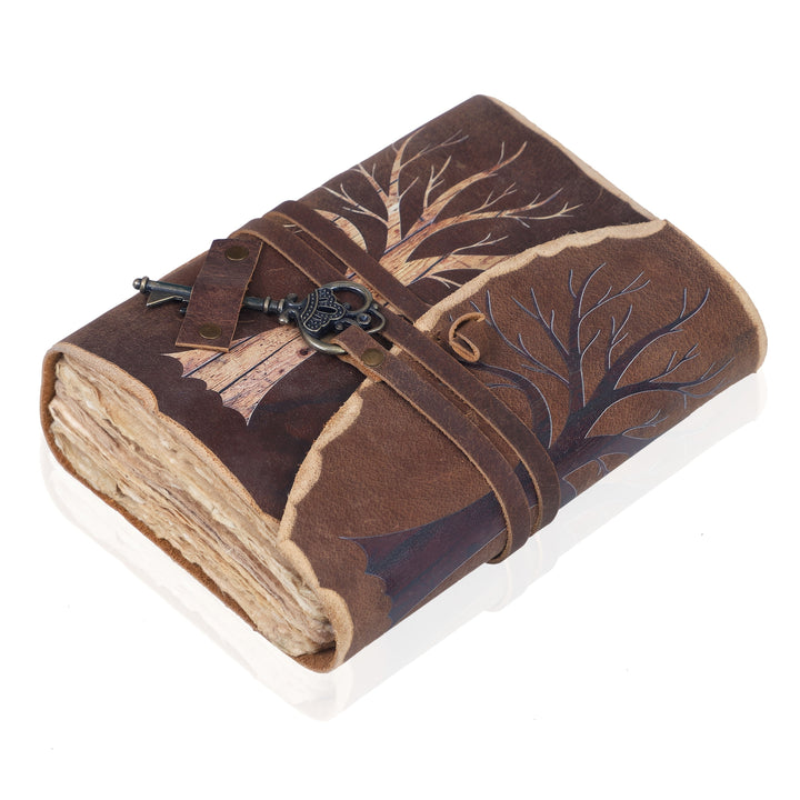 Handmade Vintage Notebook with Leather Look and Lock Closure – For Creative Minds