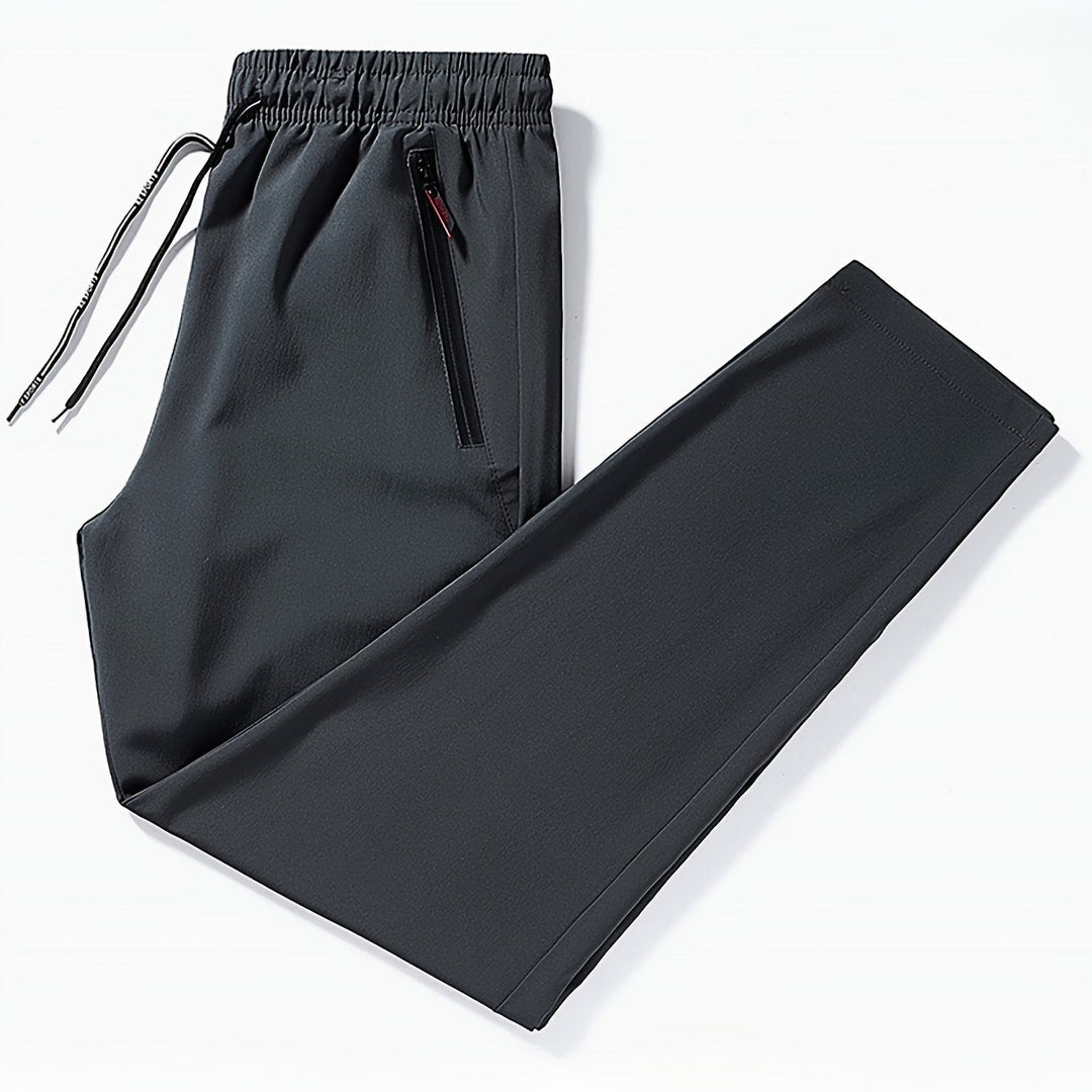 Plain Joggers with Zip Details - Milan