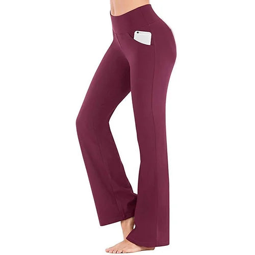 Women's High-Waisted Yoga Trousers – Selina