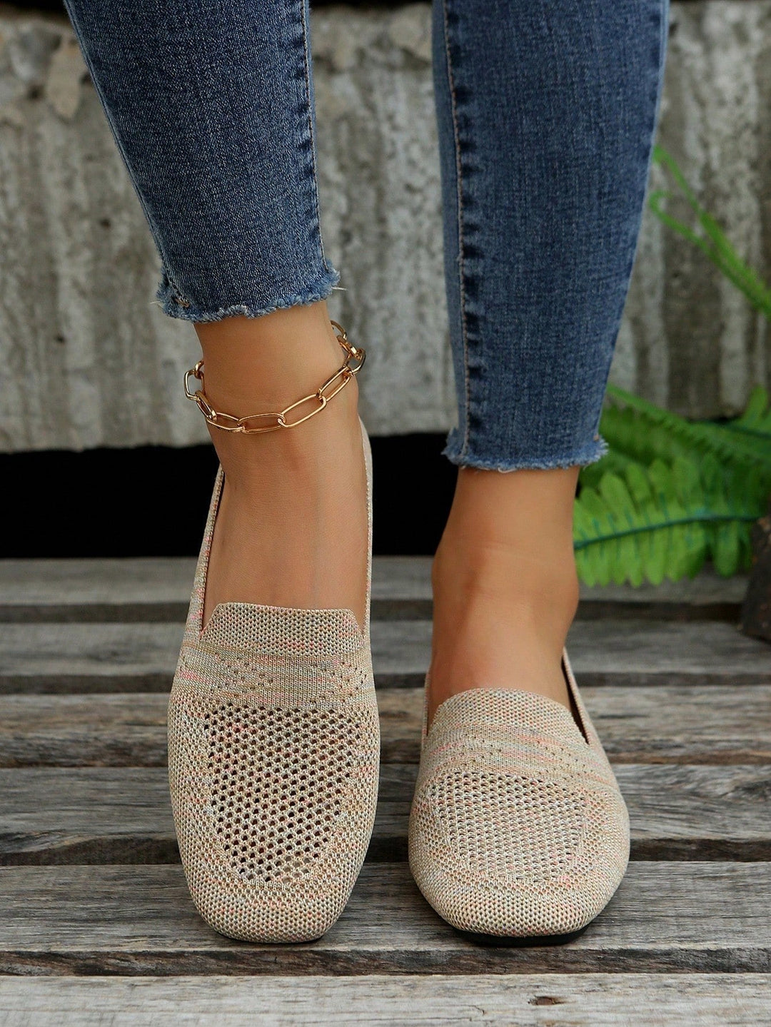 Women's orthopaedic slip-on trainers with soft footbed, breathable mesh