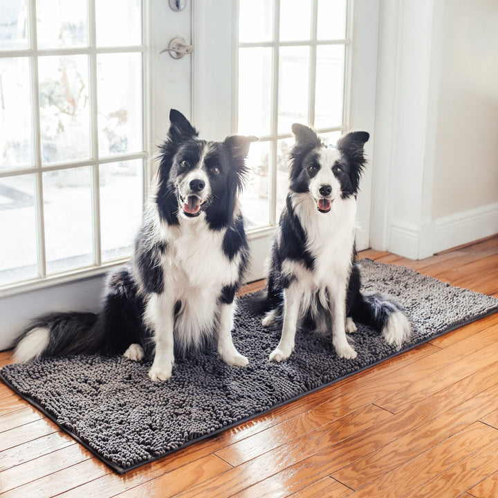 Absorbent non-slip dog door mat for muddy paws