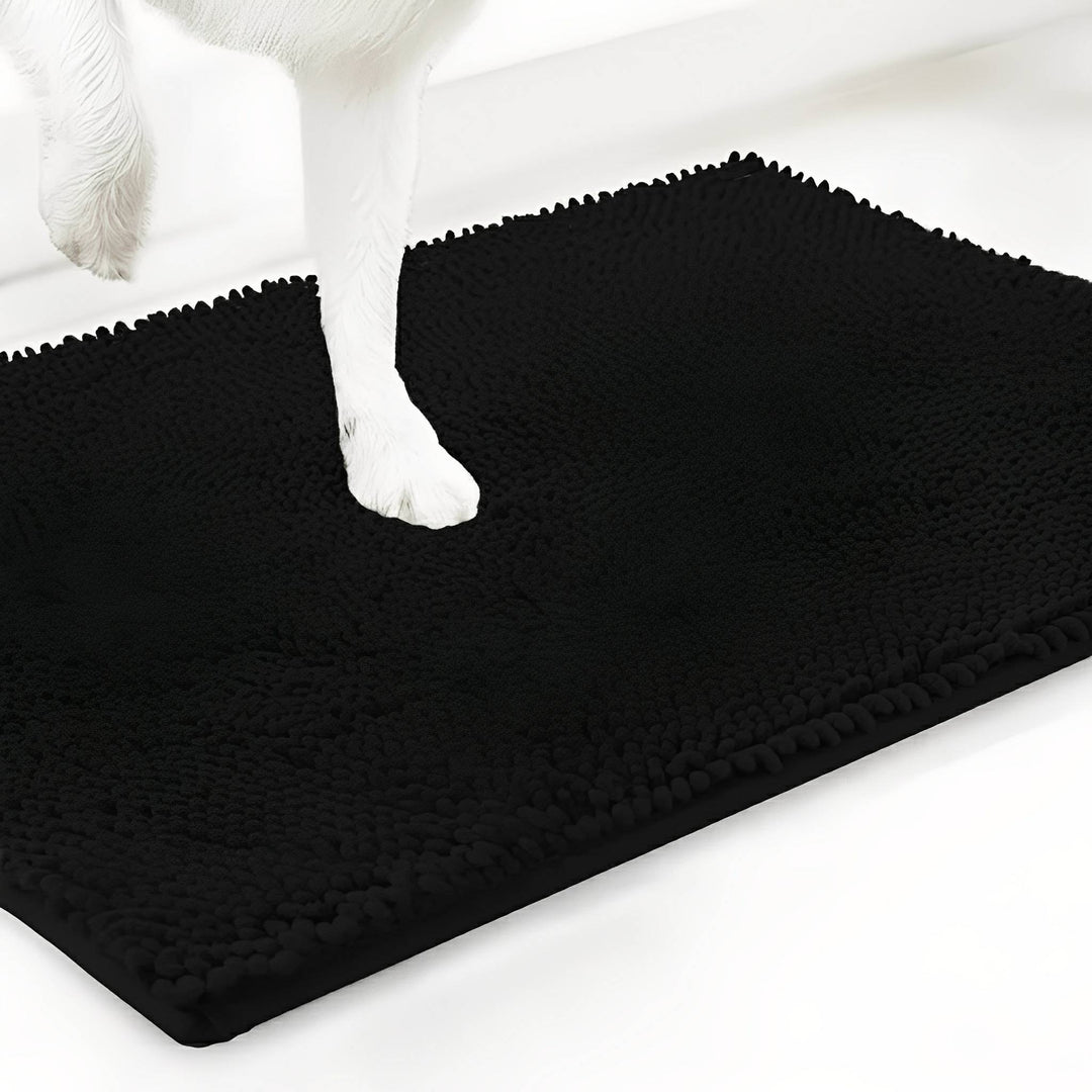 Absorbent non-slip dog door mat for muddy paws