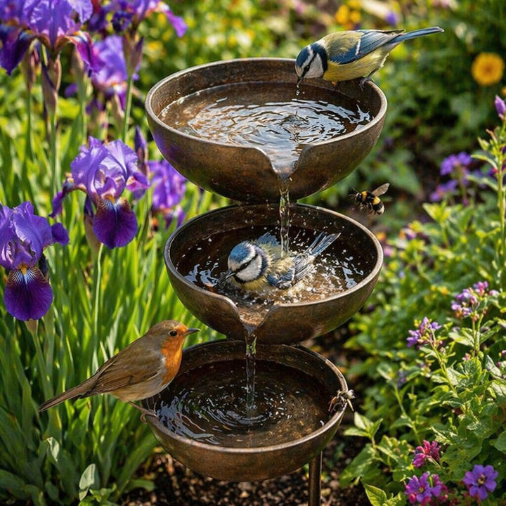 Rain-Catching Bird Bath - Natural Water Source for Birds and Bees