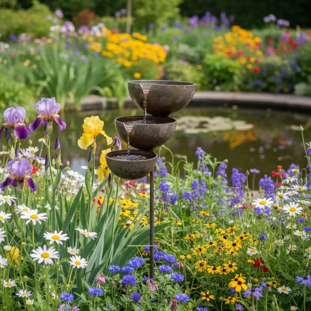 Rain-Catching Bird Bath - Natural Water Source for Birds and Bees