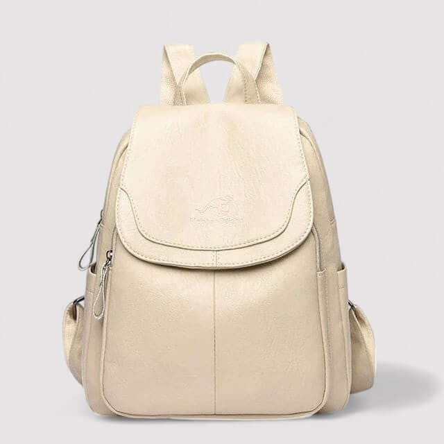 Anti-Theft Leather Backpack