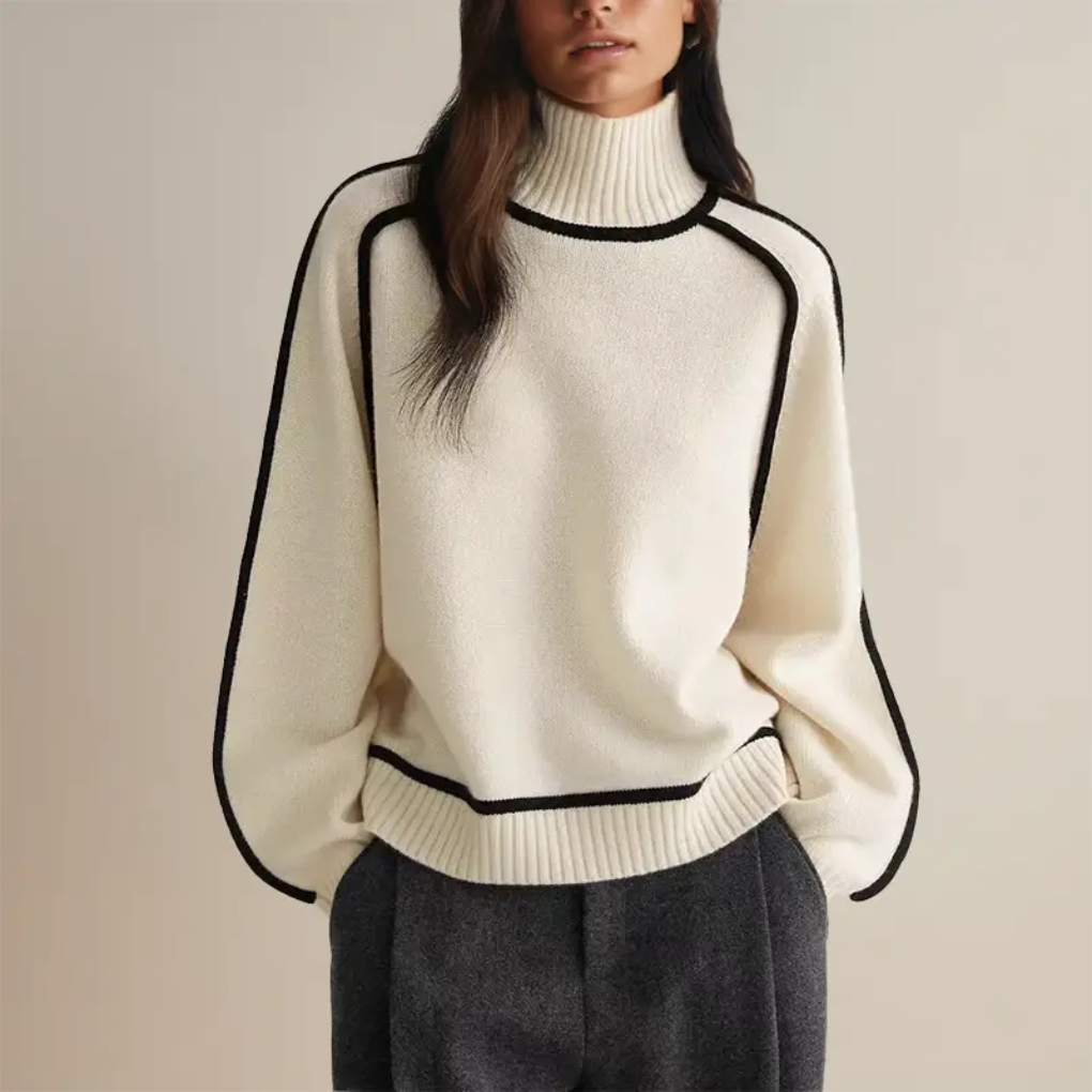 Luxe Fine Wool-like Turtleneck Sweater