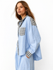Women's pyjama set with button-up shirt and trousers with elasticated waist