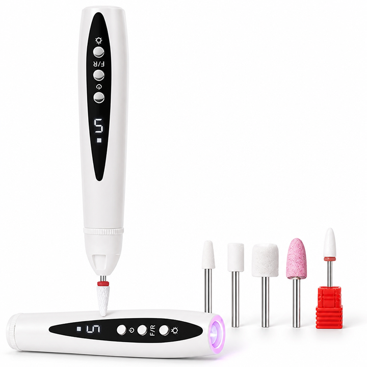 2-in-1 Nail Drill and UV Gel Lamp for Thick Nails, Salon Finish