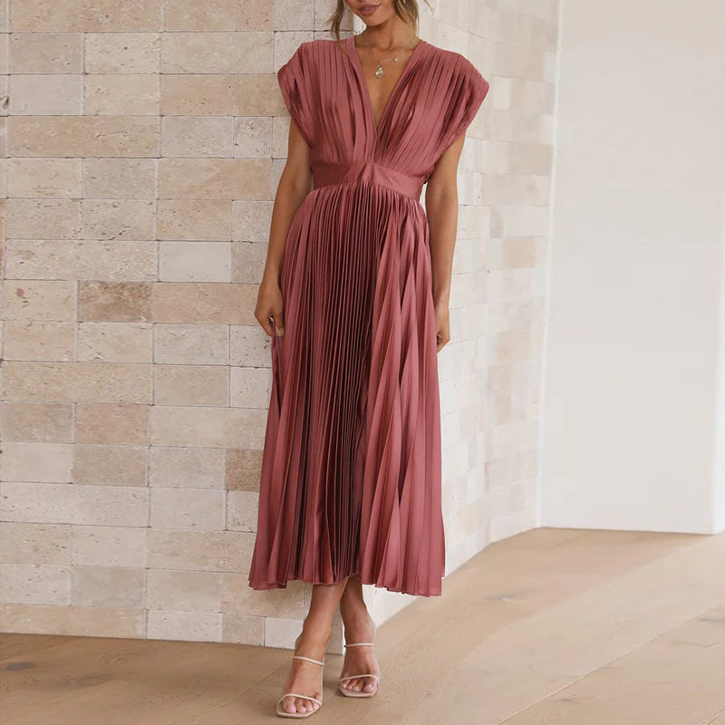 Casimir – Women's Elegant V-Neck Dress | Sleeveless