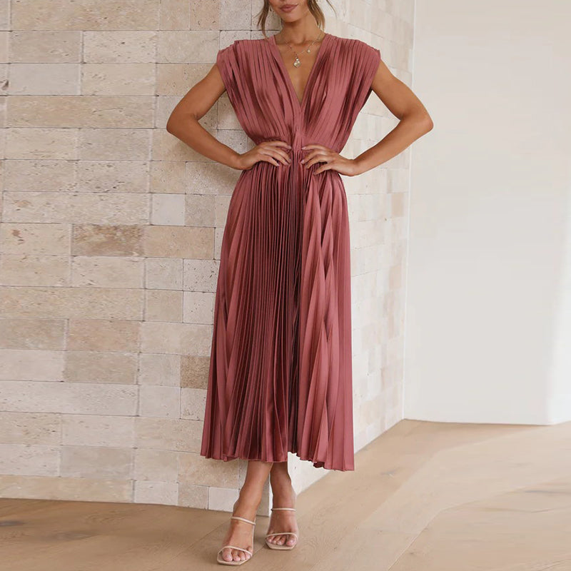 Casimir – Women's Elegant V-Neck Dress | Sleeveless