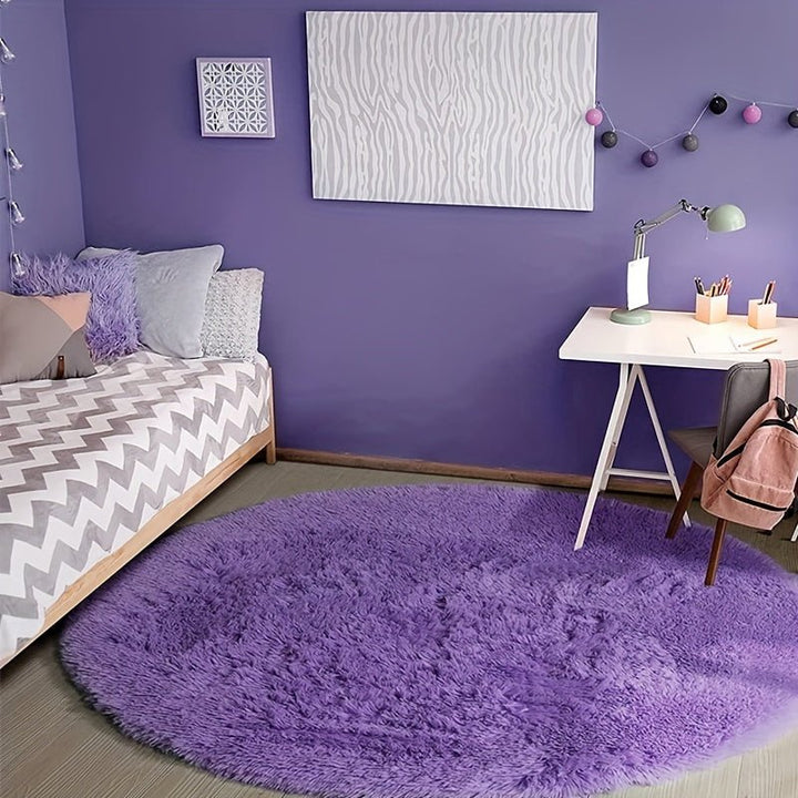 Round Fluffy Rug - Clouda