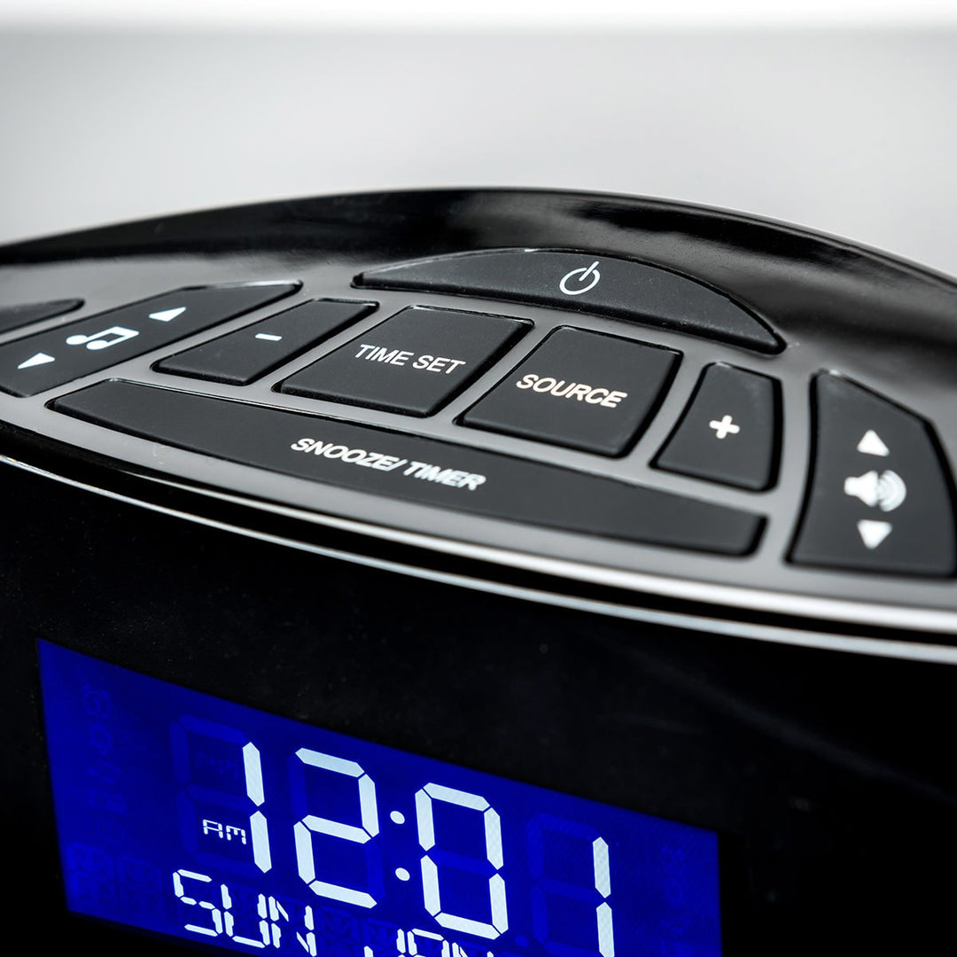 Digital Alarm Clock Radio with Fm and Sound Machine Bedside with Calendar Display
