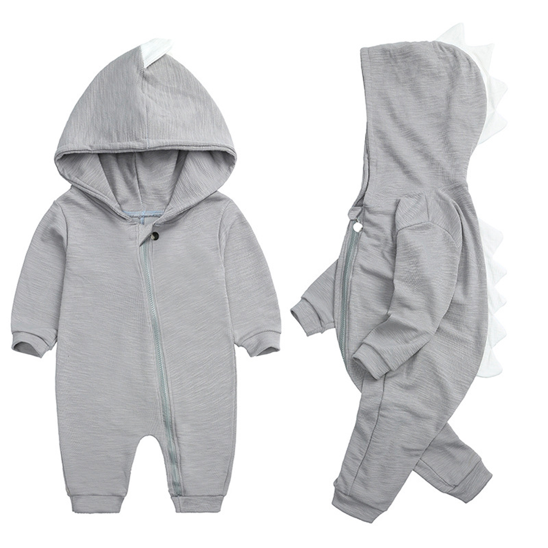 Adorable Baby Onesie with Dinosaur Hood - DinoDream Onesie