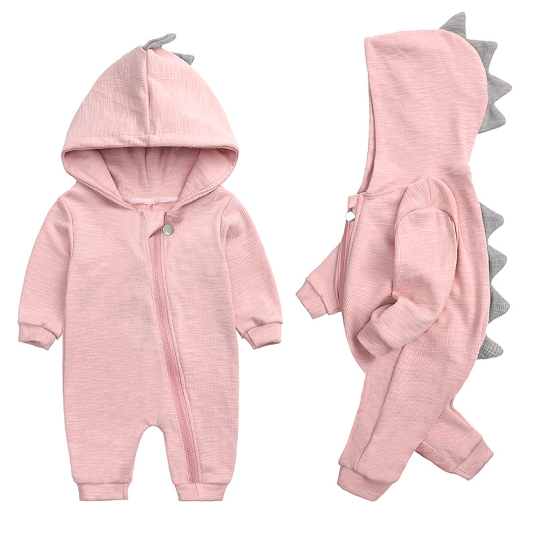 Adorable Baby Onesie with Dinosaur Hood - DinoDream Onesie