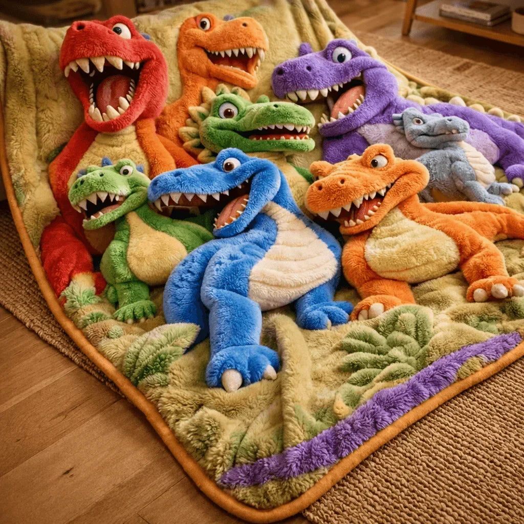 Dino Dream Blanket – Ultra Cuddly and Playful Comfort