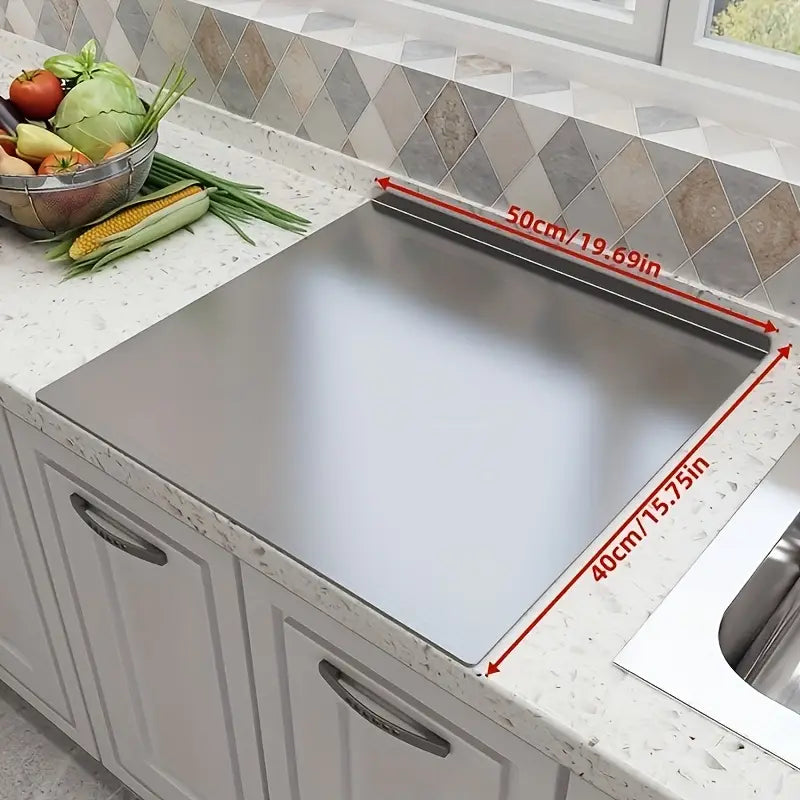 Double-Sided Stainless Steel Chopping Board – Hygienic and Non-Slip