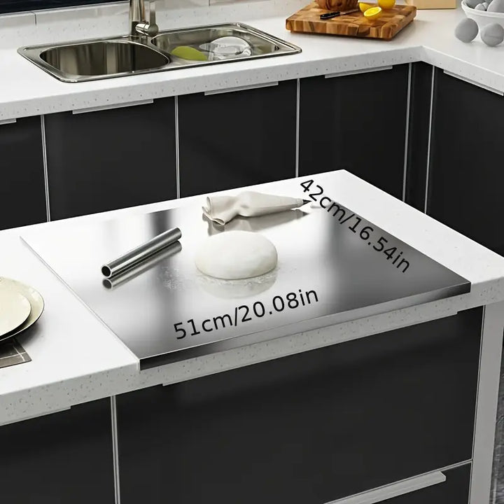 Double-Sided Stainless Steel Chopping Board – Hygienic and Non-Slip