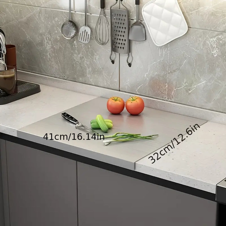 Double-Sided Stainless Steel Chopping Board – Hygienic and Non-Slip