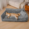 Dog Sofa Bed Washable Pet with Raised Bolsters and Plush Pillow Orthopedic