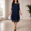 Dorothee Plus-Size Midi Evening Dress - Elegant Style