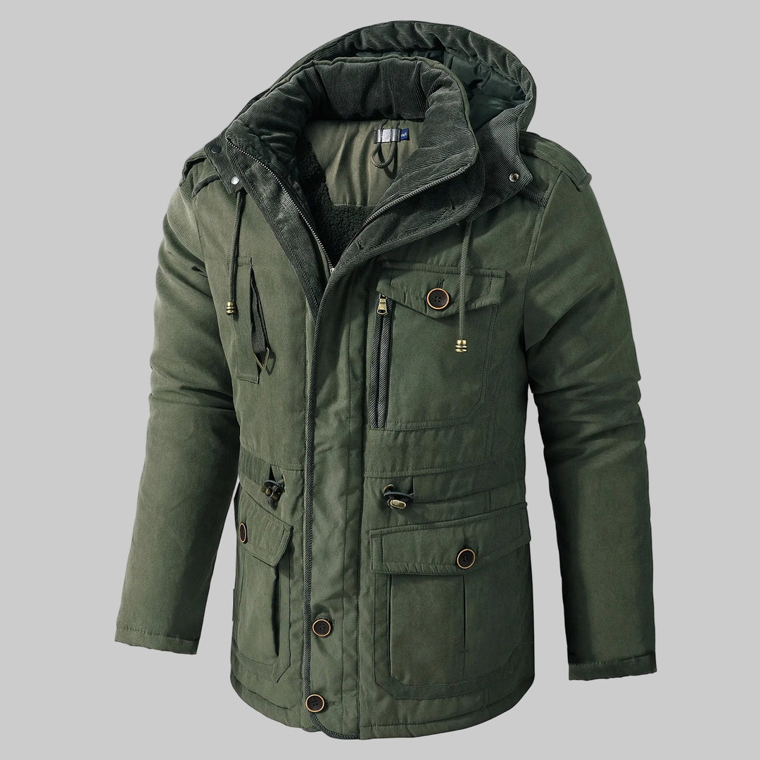 Men’s Multi-Pocket Winter Jacket – Versatile Cold-Weather Design