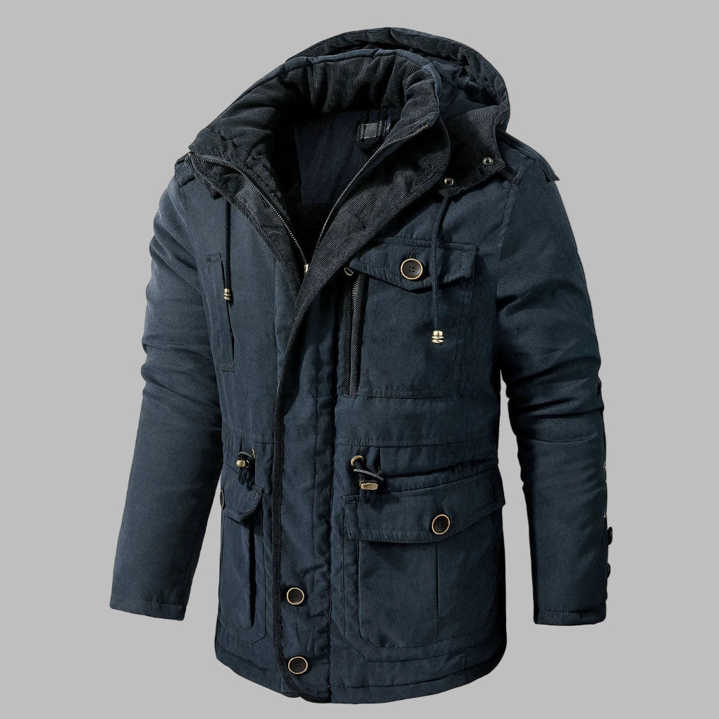 Multi-Pocket Winter Jacket for Men