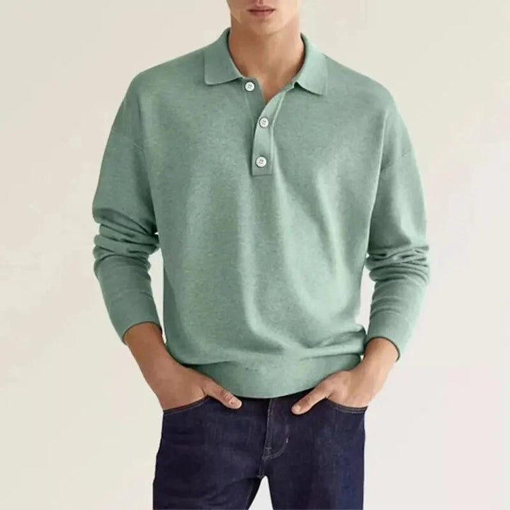 Long Sleeve Polo Shirt for Men