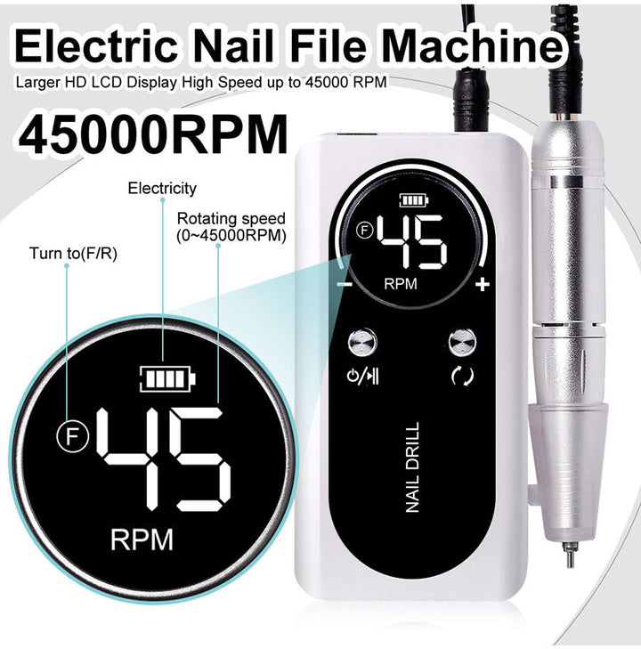 45,000RPM Rechargeable Electric Nail Drill