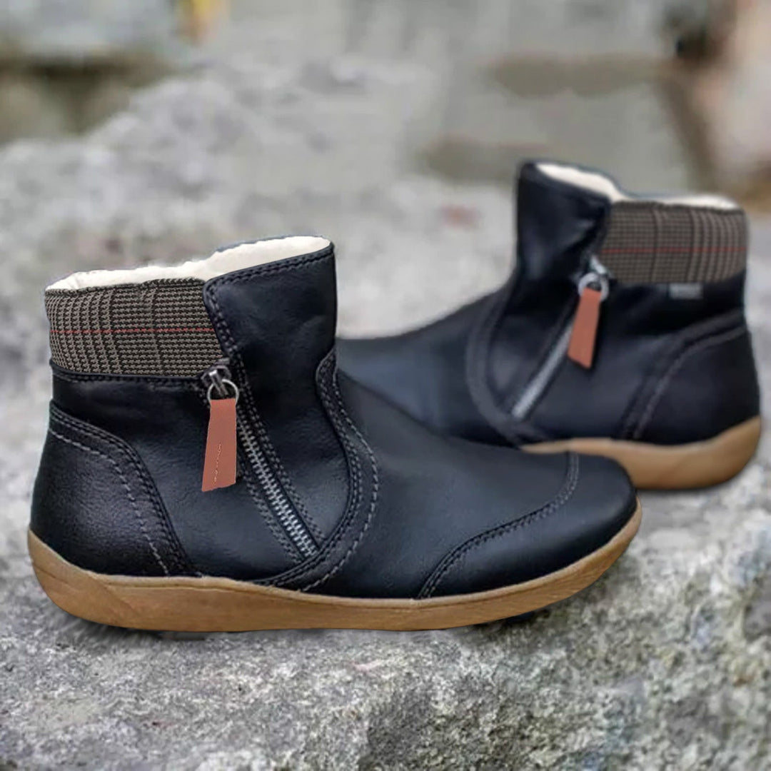 Waterproof Orthopaedic Leather Boots with Non-Slip Sole