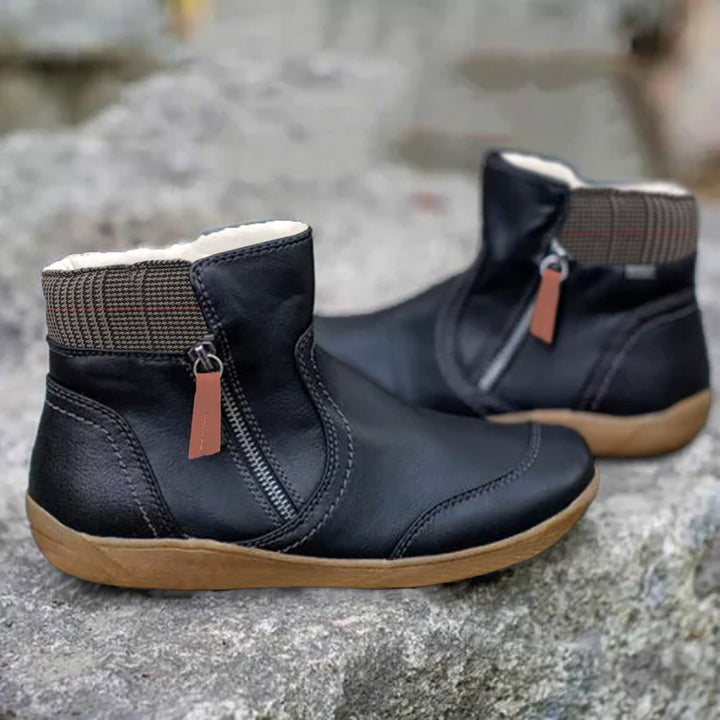 Waterproof Orthopaedic Leather Boots with Non-Slip Sole