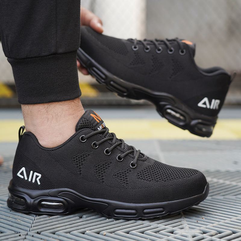 Lightweight Water-resistant Black Safety Shoes Built for Protection, Engineered for Comfort