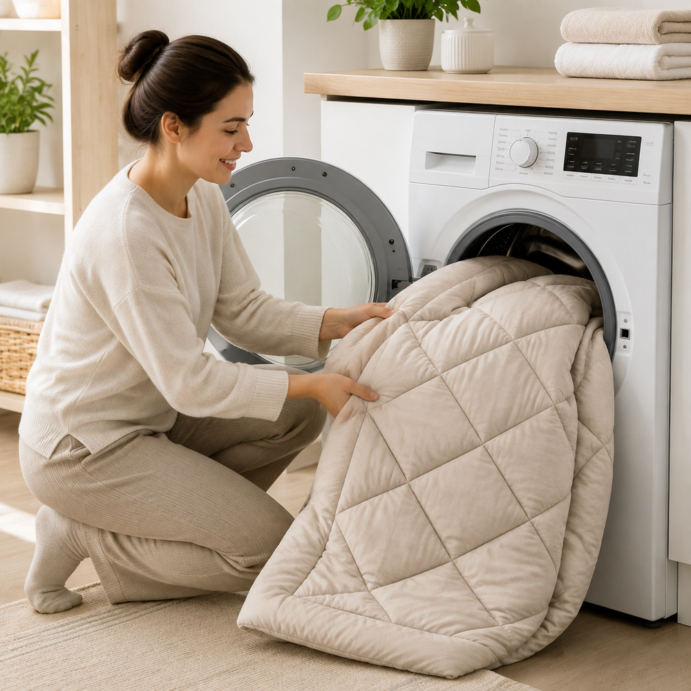 2-in-1 Quilted Duvet – No Duvet Cover Needed