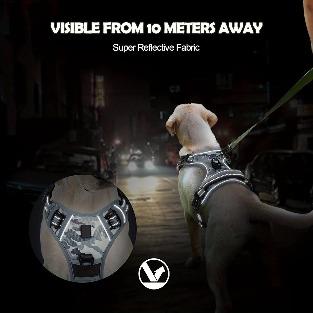 Reflective No-Pull Dog Harness – Easy Walking and Training with Handle
