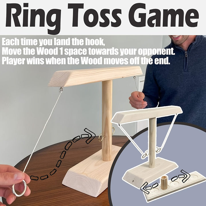 Wooden Ring Toss Game – Traditional and Engaging