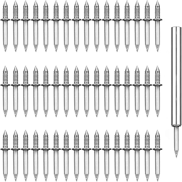 Double-Head Finishing Nails with Installation Tool - Drill-Free, Hidden-Head Installation