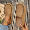 Leather Slip-On Orthopaedic Sandals with Suede-Like Soft Upper and Flat Sole