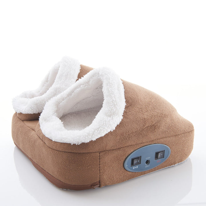 Electric Foot Massager Heated Warmer Vibrating Fleece Lined Dual Pocket